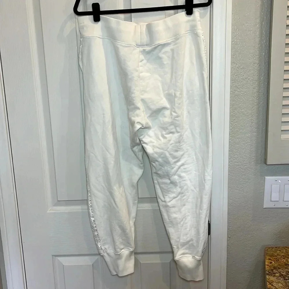 Polo Ralph Lauren White Joggers Preppy Beaded Size L - Picture 5 of 13